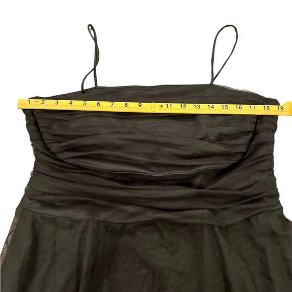Eliza J Vintage Dress Size 18W Tulle Midi Black Spaghetti Straps Party Prom - Picture 12 of 12
